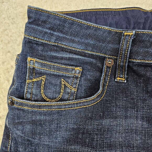 True Religion Jean Shorts Lauren Women’s 24 6" Inseam Blue Made In Italy Stretch - Picture 12 of 14